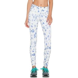 Alo Yoga Cheetah Airbrush Leggings White Blue M